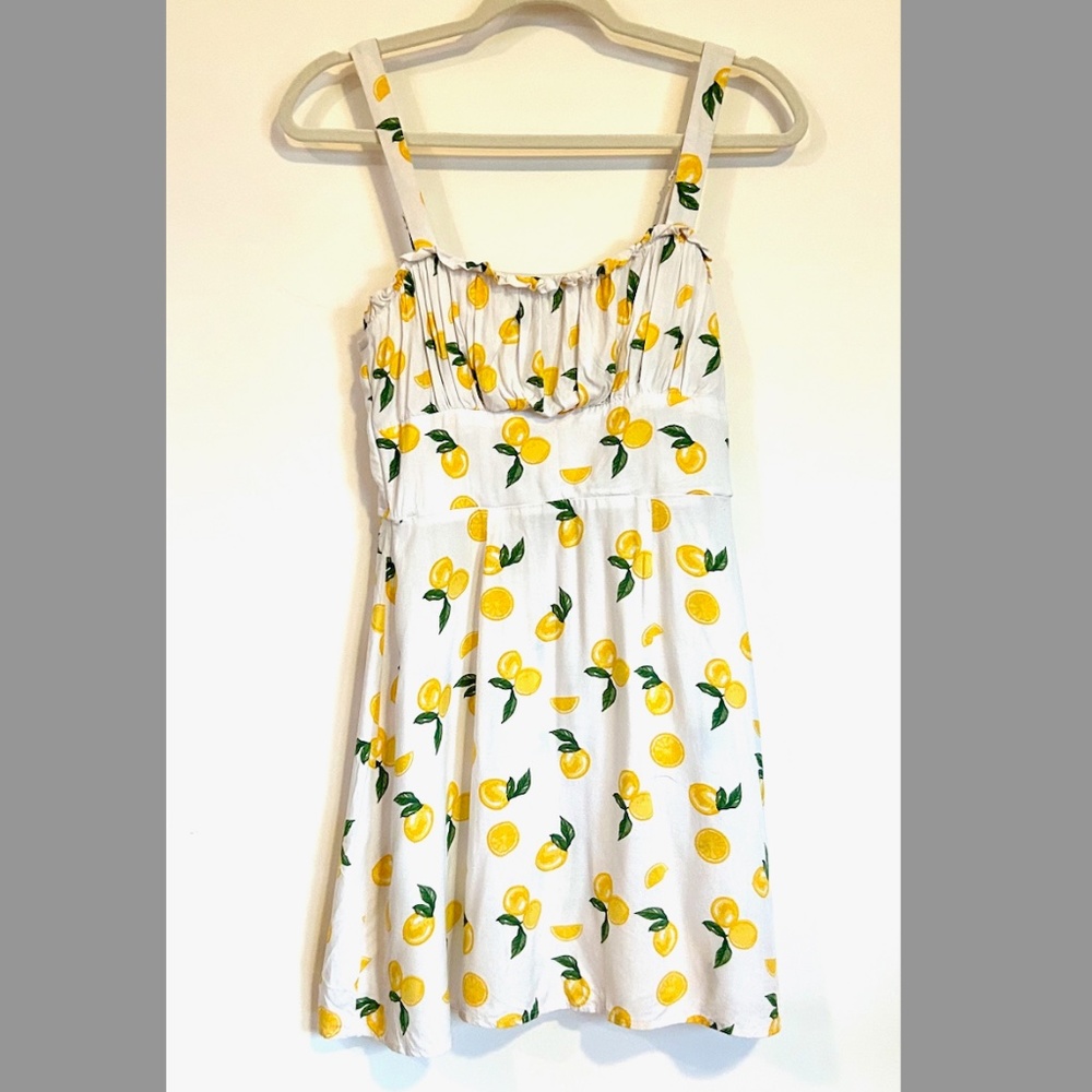 Trixxi Lemon Print Sundress, Size M
